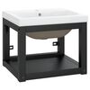 vidaXL Estructura de ba&ntilde;o con lavabo incorporado hierro negro