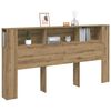 vidaXL Cabecero armario madera roble artisian 200x18,5x102,5 cm