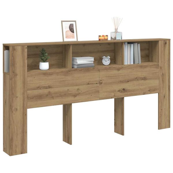vidaXL Cabecero armario madera roble artisian 200x18,5x102,5 cm
