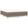 vidaXL Estructura de cama con somier tela gris taupe 180x200 cm