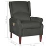 vidaXL Sill&oacute;n de masaje reclinable de terciopelo gris oscuro