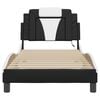 vidaXL Estructura de cama Viana con LED sin colch&oacute;n negro blanco 80x200 cm