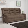 vidaXL Sill&oacute;n reclinable de masaje de 3 plazas tela taupe