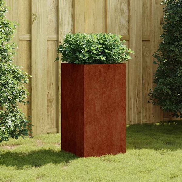 vidaXL Jardinera de acero corten 40x40x80 cm