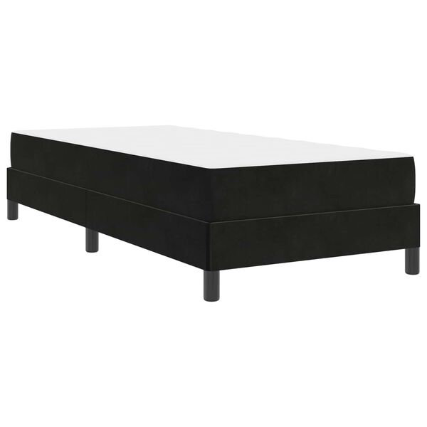 vidaXL Cama tipo Box Spring con colch&oacute;n Negro 100 x 200 cm tela