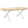 vidaXL Patas para mesa de centro en forma de X (2 unidades), color blanco, 70 x (42-43) cm, acero