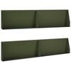 vidaXL Muro de Contenci&oacute;n 4 uds. 100 x 12 x 30 cm Acero Verde oliva