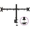vidaXL Soporte para monitor doble acero negro VESA 75/100 mm