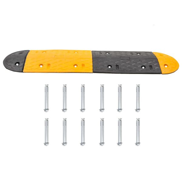 vidaXL Bad&eacute;n de velocidad goma amarillo y negro 517x32,5x4 cm