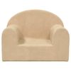 vidaXL Sof&aacute; para ni&ntilde;os felpa suave color crema