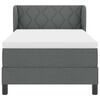 vidaXL Cama tipo Box Spring con colch&oacute;n Gris oscuro 90 x 200 cm tela