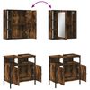 vidaXL Set de muebles ba&ntilde;o 2 pzas madera contrachapada roble ahumado