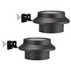 HI Set de luces LED solares para canalones 2 uds negro
