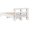 vidaXL Estructura de cama sin colch&oacute;n madera maciza blanca 120x190 cm