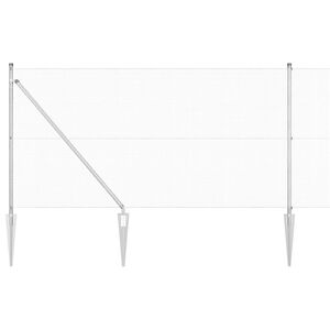 vidaXL Poste de Valla Plateado