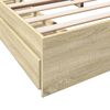 vidaXL Cama con cajones madera ingenier&iacute;a roble Sonoma 180x200 cm