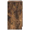 vidaXL Mesillas de noche con 3 cajones 2 uds roble ahumado 39x35x65 cm