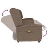vidaXL Sill&oacute;n reclinable de masaje de 4 plazas tela taupe