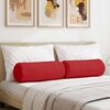 vidaXL Cojines Bolster 2 pcs Rojo Ø 25 x 70 cm tela