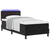 vidaXL Cama Box Spring LED con colch&oacute;n Negro 90 x 190 cm Terciopelo