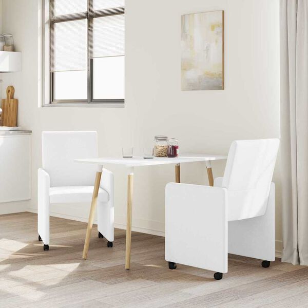 vidaXL Sillas de Comedor con Ruedas con ruedas 2 pcs 57 x 66 x 94 cm