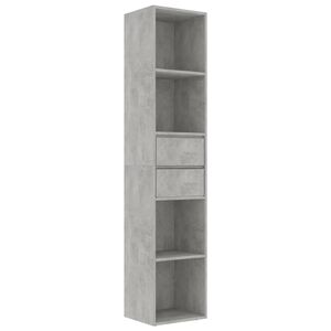 vidaXL Estanter&iacute;a madera contrachapada gris hormig&oacute;n 36x30x171 cm