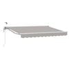 vidaXL Toldo Retr&aacute;ctil El&eacute;ctrico Gris claro y blanco. 3,5 x 2 m