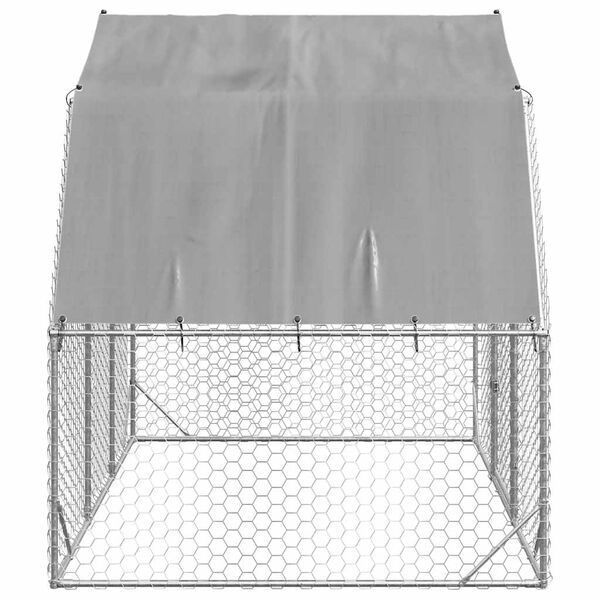 vidaXL Gallinero con techo 2,5x2x2,25 m acero galvanizado