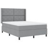 vidaXL Cama tipo Box Spring con colch&oacute;n Gris claro 160 x 200 cm tela