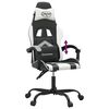 vidaXL Silla gaming cuero sint&eacute;tico negro y blanco