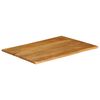 vidaXL Tablero de mesa borde natural madera maciza mango 90x80x2,5 cm