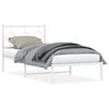 vidaXL Estructura cama sin colch&oacute;n con cabecero metal blanco 90x200 cm