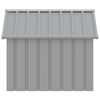 vidaXL Casa para perros acero galvanizado gris 116,5x153x81,5 cm