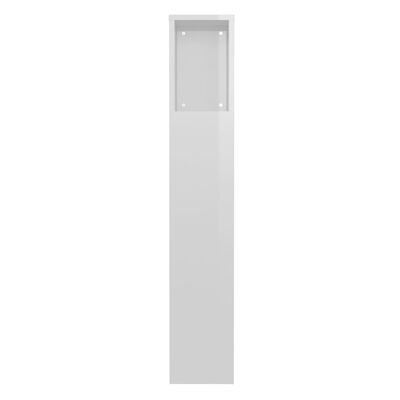 vidaXL Mueble cabecero blanco brillante 100x18,5x104,5 cm