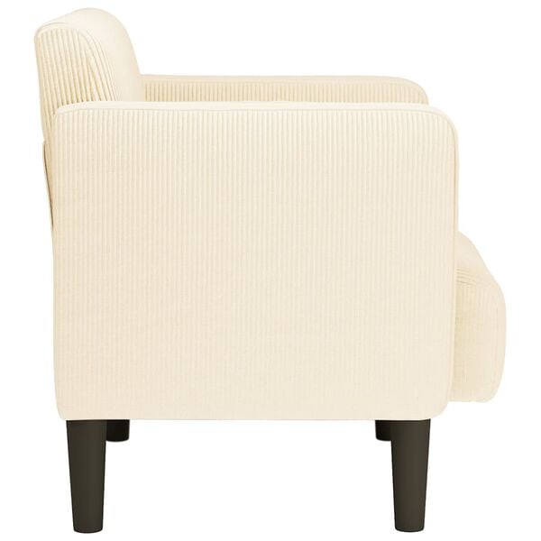 vidaXL Sill&oacute;n con reposabrazos color crema 54 cm tejido de pana