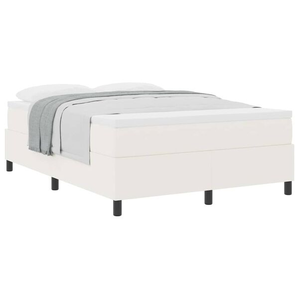 vidaXL Cama tipo Box Spring Crema y 140 x 200 cm Tela de Pana