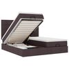 vidaXL Estructura cama otomana colchones tela marr&oacute;n oscuro 200x200cm
