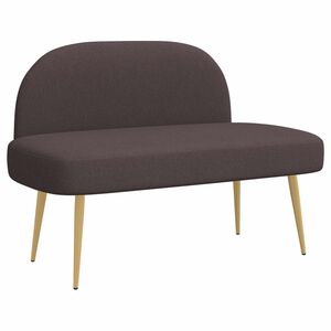 vidaXL Banco tapizado con respaldo Marr&oacute;n oscuro 110 x 60 x 76 cm