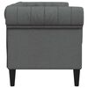 vidaXL Sofá Chesterfield Otro Gris oscuro 182.5 x 74.5 x 74.5 cm tela