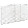 vidaXL Cesta gaviones forma arco hierro galvanizado 400x30x220/240 cm