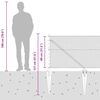vidaXL Poste de Valla Gris 10 x 0,8 m (malla de 13 mm) Acero y PVC