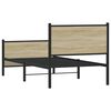 vidaXL Estructura de cama sin colchón metal roble Sonoma 75x190 cm