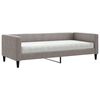 vidaXL Sof&aacute; cama con colch&oacute;n tela gris taupe 90x200 cm