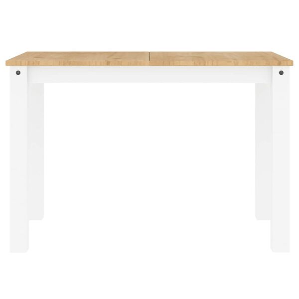 vidaXL Mesa de comedor Panama madera maciza pino blanco 112x60x75 cm