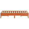 vidaXL Estructura de cama sin colchón madera maciza marrón 120x190 cm
