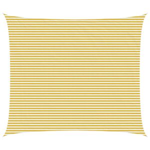 vidaXL Toldo Vela Amarillo y blanco 6 x 8 m HDPE