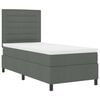 vidaXL Cama tipo Box Spring con colch&oacute;n Gris oscuro 90 x 190 cm tela