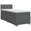 vidaXL Cama box spring con colch&oacute;n Gris oscuro 80 x 200 cm Tela