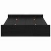 vidaXL Cama con almacenamiento con cabecera Roble Negro 120 x 190 cm