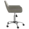 vidaXL Silla de oficina giratoria de terciopelo gris claro